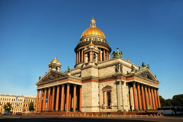 St Isaac's Cathedral Isaakievskiy Sobor in Sint-Petersburg Rusland Het is een mijlpaal van Petersburg