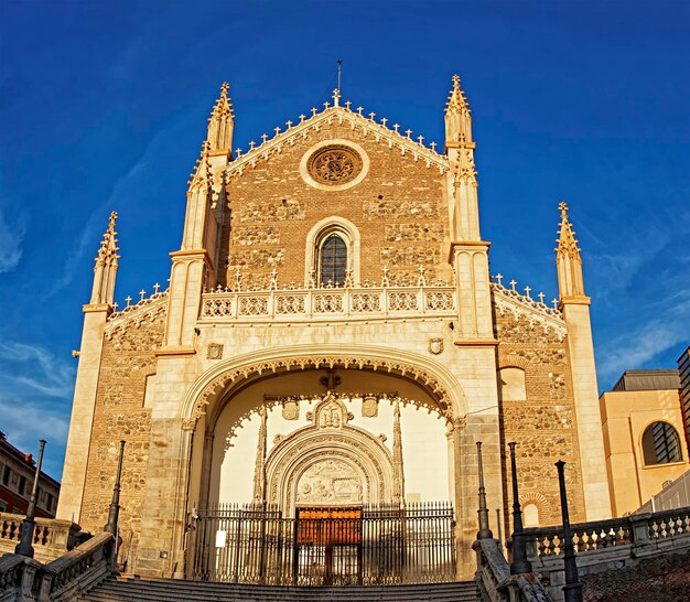 St. Jerome the Royal (San Jeronimo el Real) church in Madrid, Spain in the morning