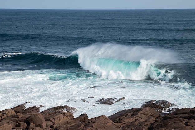 Photo st john's newfoundland canada 27092023 big wave view to cape bay from cape spear