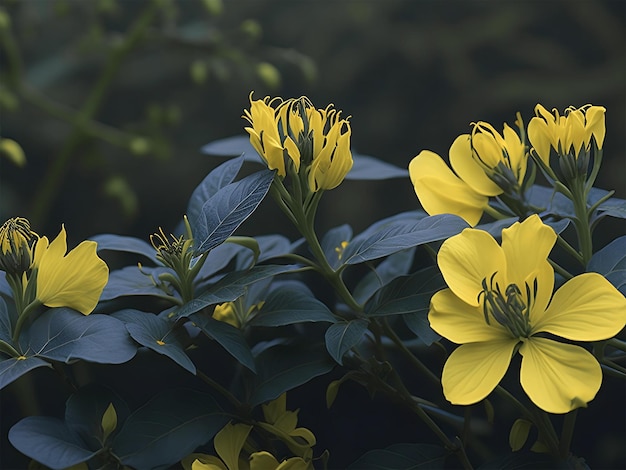 세인트 존스 워트 식물 Hypericum maculatum 꽃 성장