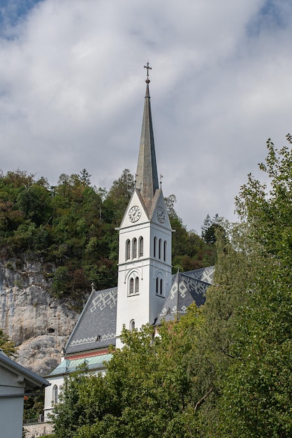 St Martina Parish church in bled carniola