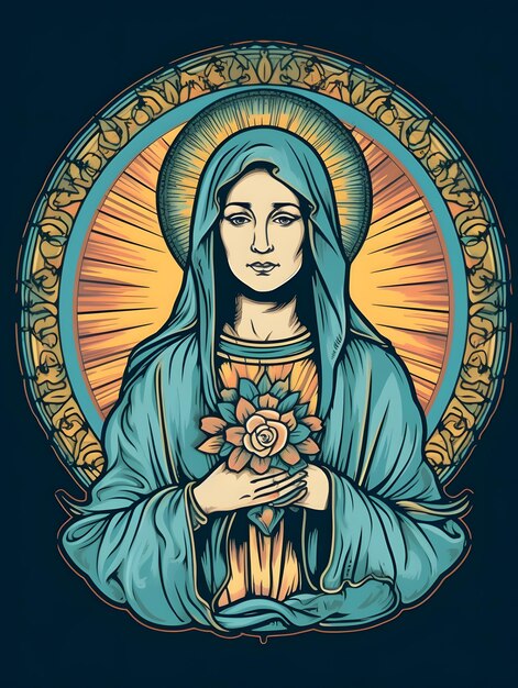 St Mary the Virgin the Mother of Jesus Generative Ai