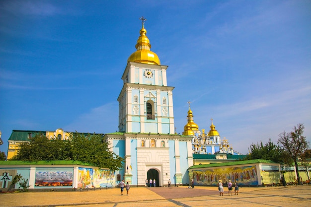 St Michael's Golden monastery operating in Kiev recreated in 19971998 in the forms of the cathedral church destroyed in the 1930s in honor of the Archangel Michael