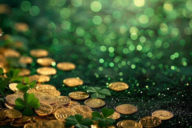 st paddys day gold chocolate coins