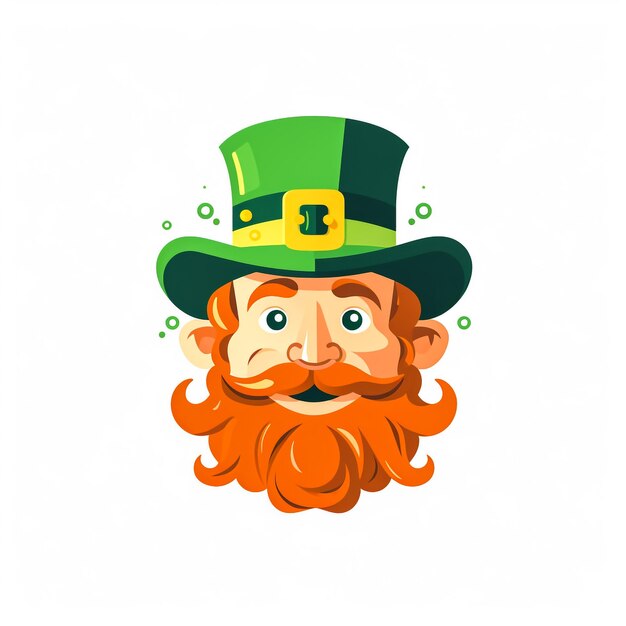 Foto st. patrick face con i capelli rossi e la barba rossa