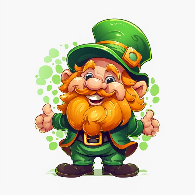 Foto st. patrick cartoon op witte achtergrond