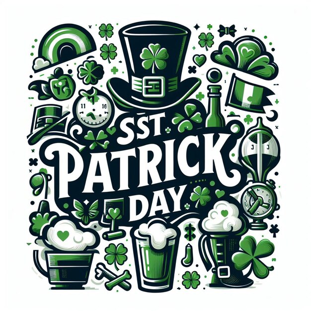 Photo st patrick day poster banner flyer and st patrick background