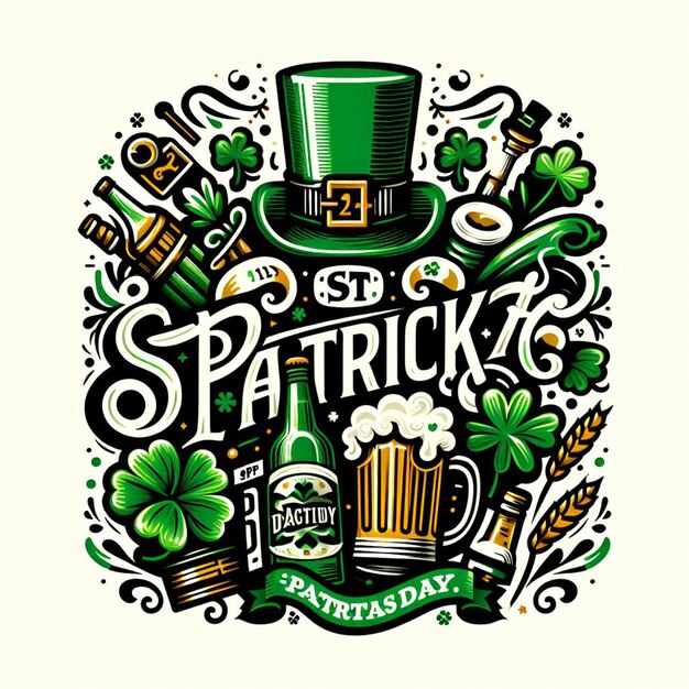 Photo st patrick day poster banner flyer and st patrick background