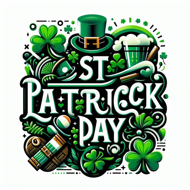 Photo st patrick day poster banner flyer and st patrick background