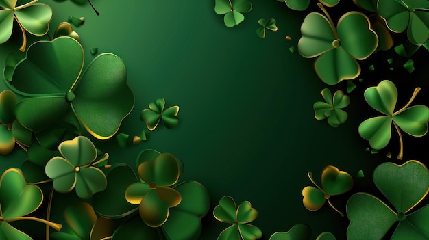 st patrick day poster template with large copy space for text