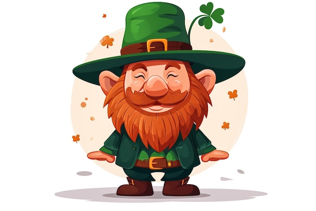 St. Patrick's cartoon witte achtergrond