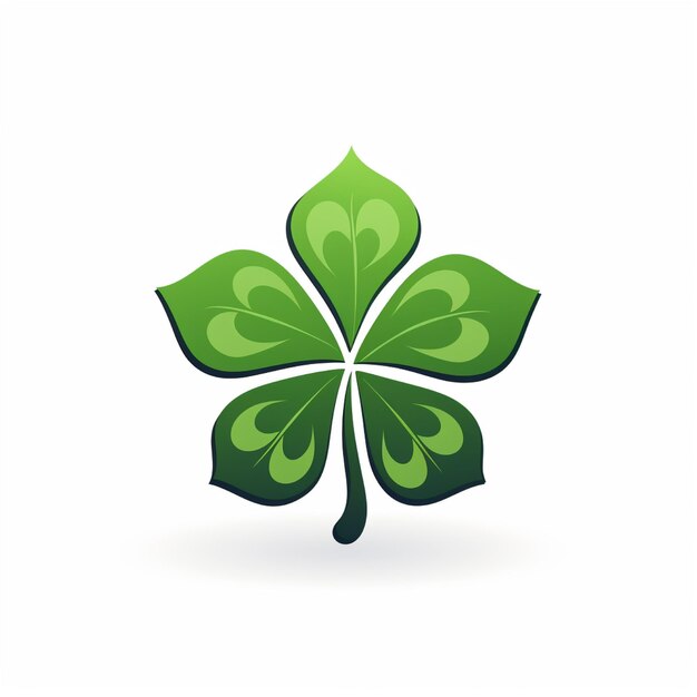 Foto st. patrick's clover leaf cartoon st. patricks leaf vector 2d illustratie