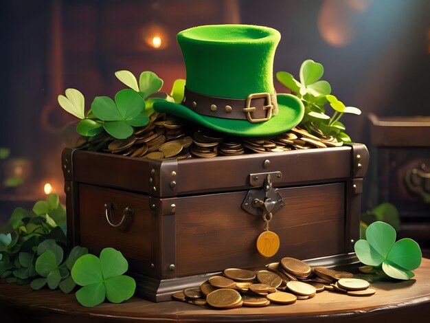 Foto st patrick's day achtergrond illustratie