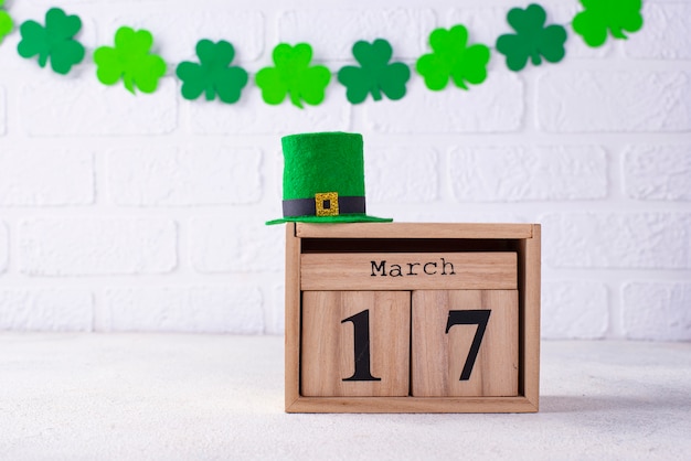 St. Patrick’s day background with calendar