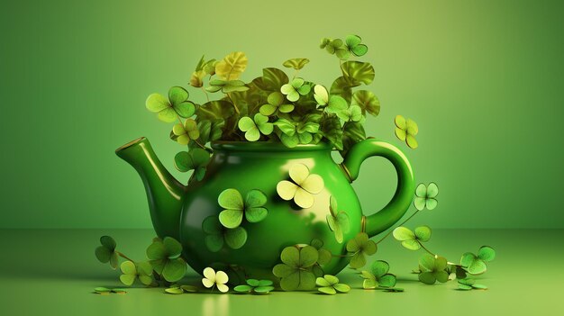 St. Patrick's Day geïsoleerd op witte achtergrond Generative ai