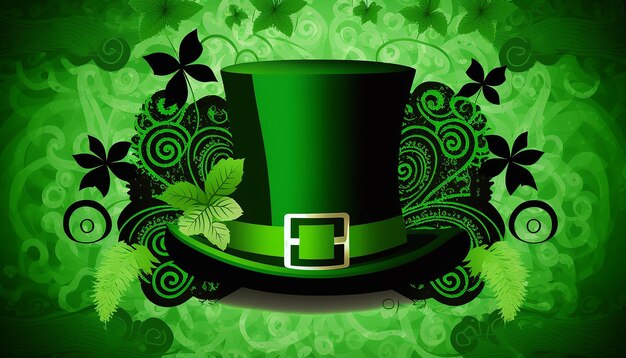 St Patrick's Day hat background, Generative ai