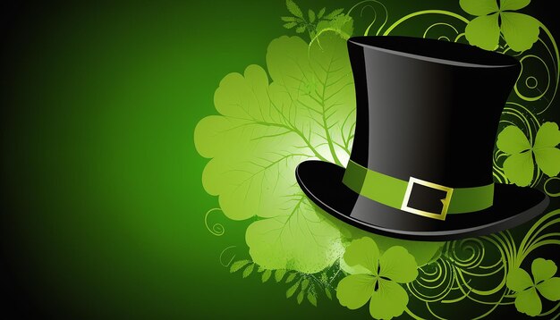 St Patrick's Day hat, background, Generative ai