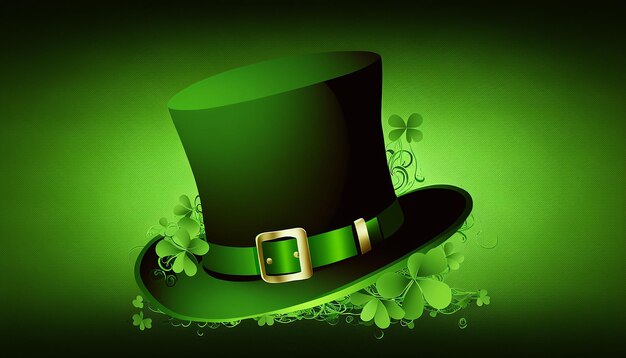 St Patrick's Day hat, background, Generative ai