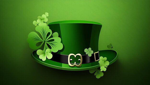 St Patrick's Day hat, background, Generative ai