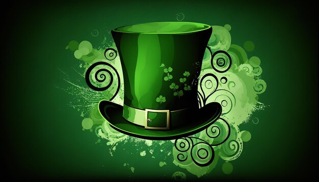 St Patrick's Day hat, background, Generative ai