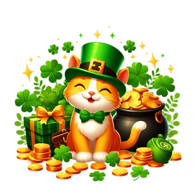 St. Patrick's Day Katten generatieve ai