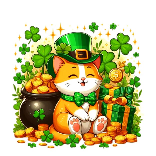 St. Patrick's Day Katten generatieve ai