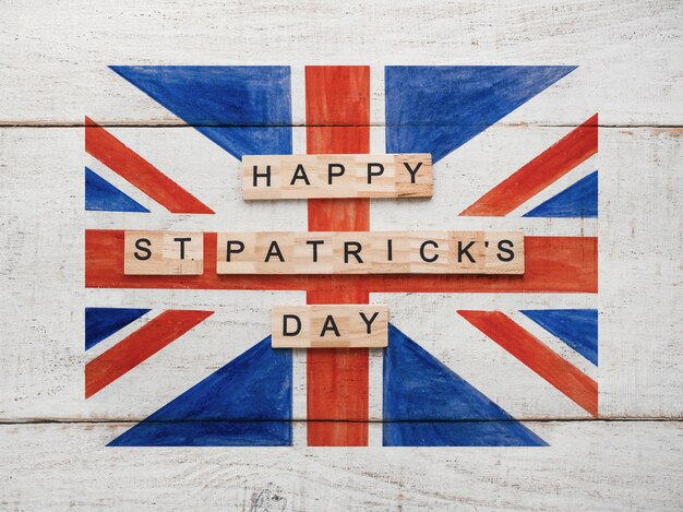 St. Patrick's day met een Britse vlag.