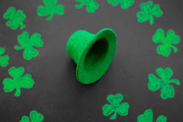 St. Patrick's Day. Spring festival. Culture of Ireland. March 17. Irish shamrock. Green hat.