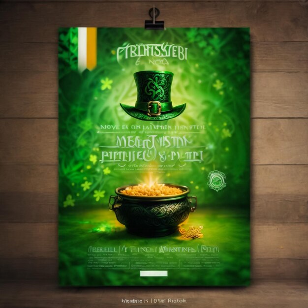 Photo st patrick s day symbol green pot