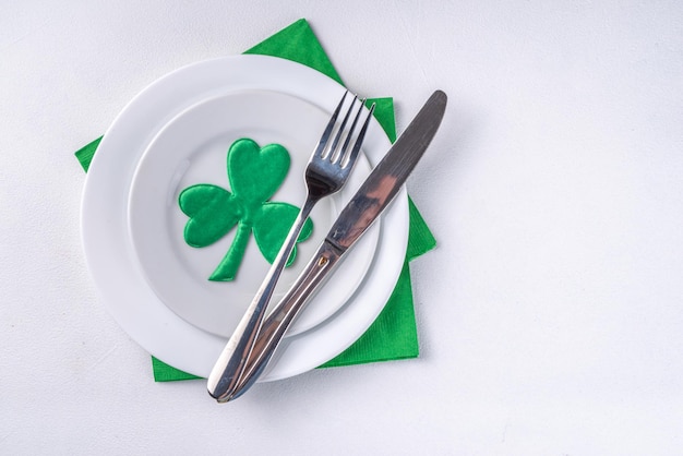 St Patrick's Day table setting