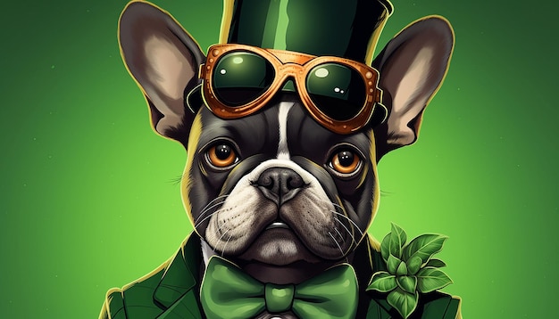 St. Patrick's Day van de Franse bulldog