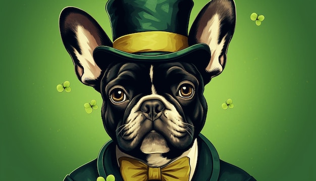 St. Patrick's Day van de Franse bulldog