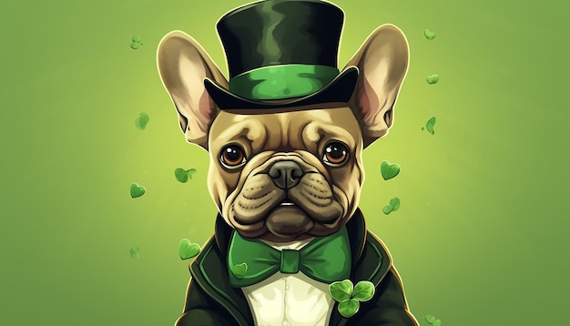 St. Patrick's Day van de Franse bulldog