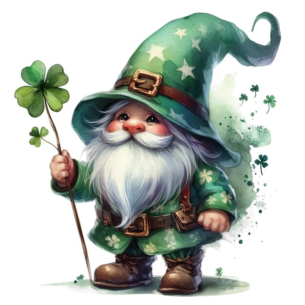 Foto st patrick's gnomes aquarel clipart