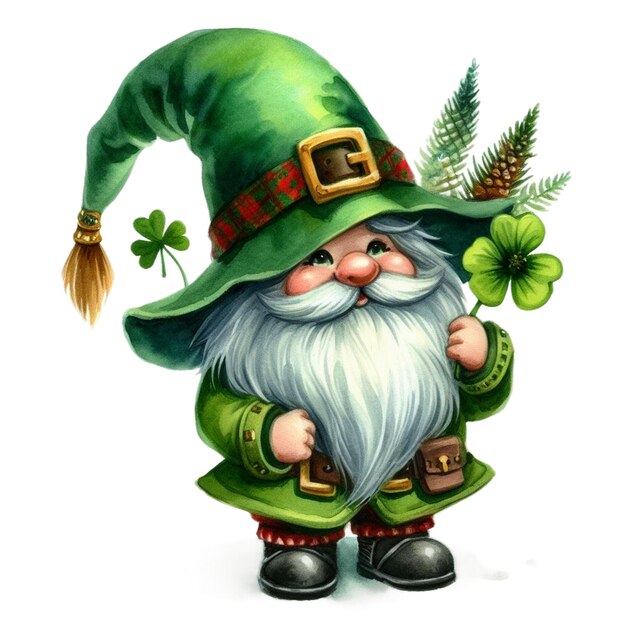 Foto st patrick's gnomes aquarel clipart