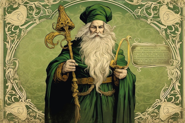 St Patrick's ontwerp met groene achtergrond en typografie