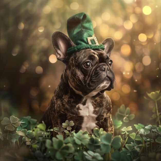 St Patrick's schattige echte Brindle Franse Bulldog