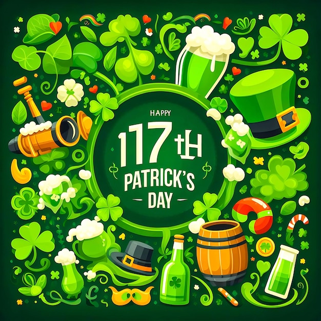 Photo st patricks day 17th march background design