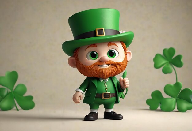 St Patricks day abstract background clover green hat gold coins leprechaun hat with clover