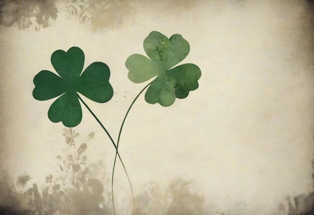 Photo st patricks day abstract background clover green hat gold coins leprechaun hat with clover