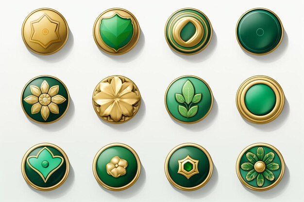 st patricks day badges vector
