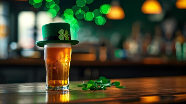 St Patricks Day-bier met kabouterhoed