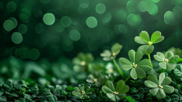 복사 공간과 함께 St. Patrick's Day 정원 파티 배경