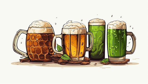 st patricks day mugs of beer