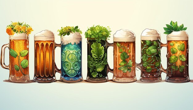 st patricks day mugs of beer