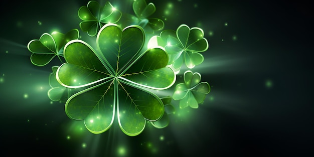 St Patricks Day A series of stickers and symbols isolated 4clover Celebration of St Patrick