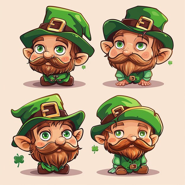 St Patricks Day Shamrock and Beer with Green background illustrations