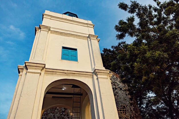 St Paul's Hill church and lighthouse in Melaka Town Malaysia