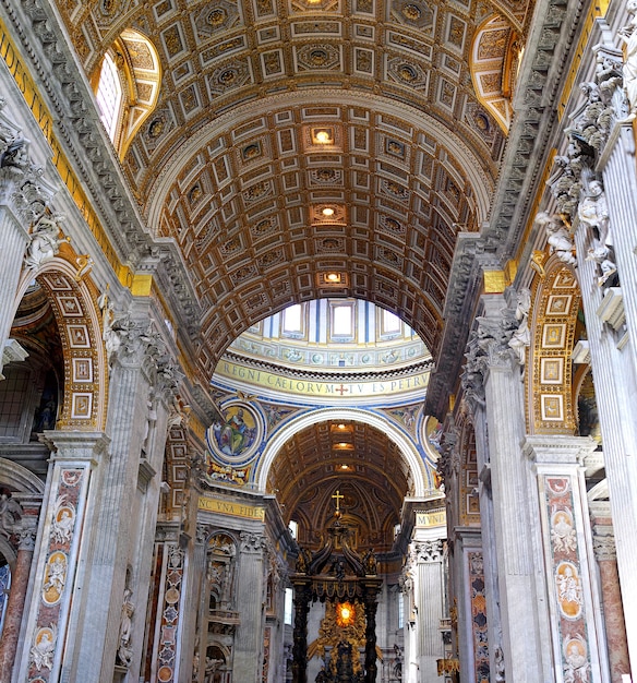 St. Peter's Basilica, St. Peter's Square, Vatican City. Indoor interior.