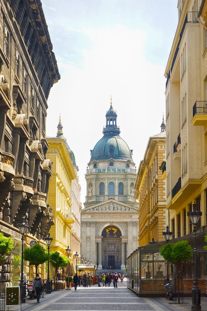 Photo st stephen's basilica at historic centre in budapest hungary
